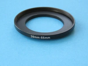 39mm to 55mm Step Up Step-Up Ring Camera Lens Filter Adapter Ring 39mm-55mm - Picture 1 of 2