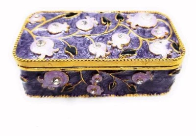 Juego de candelabros de viaje pintados a mano esmalte en peltre con cristales de Swarovski Foto 1 de 3