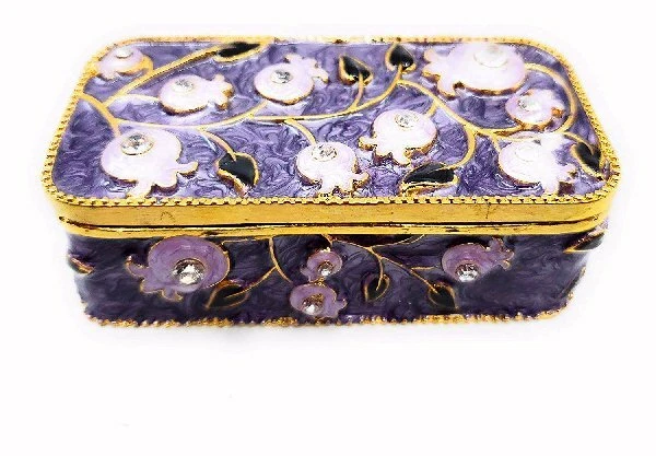 Juego de candelabros de viaje pintados a mano esmalte en peltre con cristales de Swarovski Foto 1 de 3