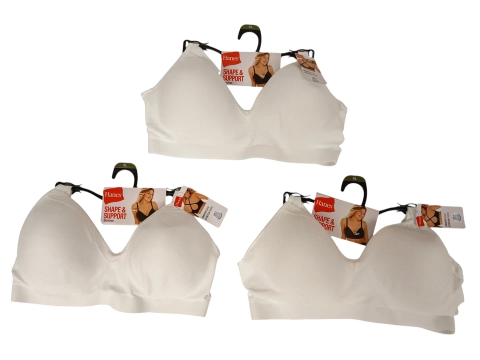 Hanes Signature Women's Comfort SmoothTec White Bra Size XL