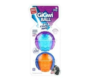 Gigwi Transparent Dog Squeaker Ball Toy Medium 2 Pack  - Picture 1 of 1