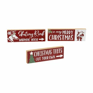 Christmas Tabletop Signs, Christmas, Home Decor, 3 Pieces - Picture 1 of 1