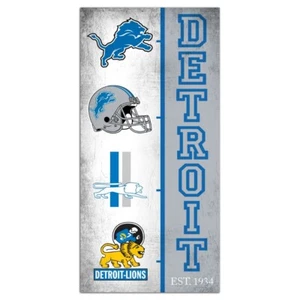 Detroit Lions Team Logo Progression 6" x 12" - Bild 1 von 1