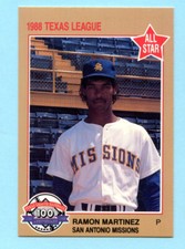 1988 Minor League San Antonio Missions -- # 28 Ramon Martinez -- Box 174