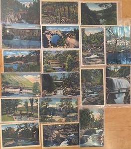 lot of 18 linen postcards of  bridges - Picture 1 of 2