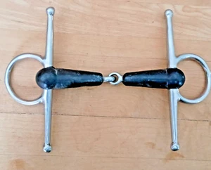 Full Cheek Rubber Snaffle Bit Stainless Steel 5" - Picture 1 of 2