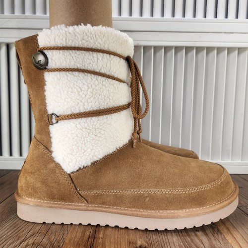 Stivali corti Koolaburra by UGG Michon castagno donna 11 marrone scamosciato boho 1121499