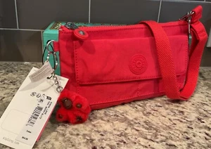 KIPLING LANE 2-In-1 Wallet Mini Credit Card Bag BERRY BLITZ Kl9056 MSRP $64 NWT - Picture 1 of 6