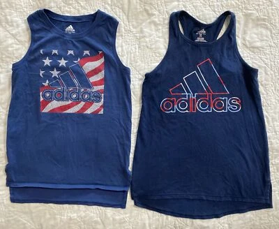 Lot of 2 - Girl's Youth adidas Tank Top, Large (14) - Image 1 of 3