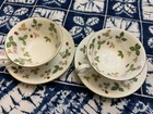 Wedgwood Wild Strawberry- 2 cups and saucers