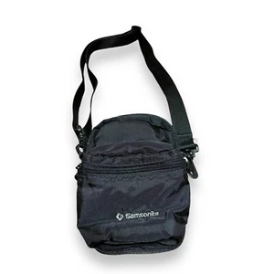 Samsonite Black 2 Pockets Small Camera Bag Case Belt Loop and Shoulder Strap - Picture 1 of 5