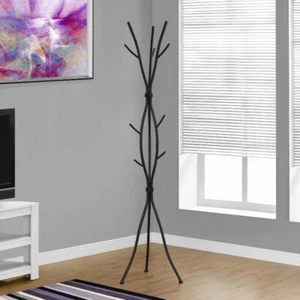 74"H Coat Rack Hall Tree Free Standing 11 Hooks Entryway Bedroom Contemporary - Picture 1 of 3