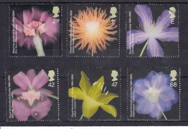 GB SG 2456-2461 USED STAMP SET 2004 Royal Horticultural Society - Image 1 of 1