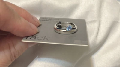 Anillo NORDSTROM RACK Redondo Azul Circonita Cúbica Sin Níquel Plata Capas Talla 6 Foto 1 de 4