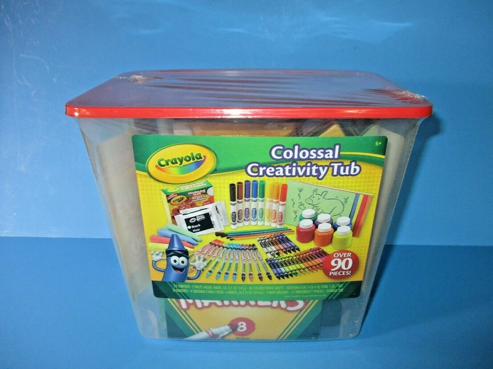 Crayola Colossal Creativity Tub Set for Arts and Crafts Projects 90 Pcs
