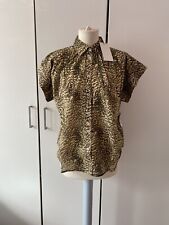 Joie Naro Printed Shirt Size S Small Short Sleeve Animal Print Collar