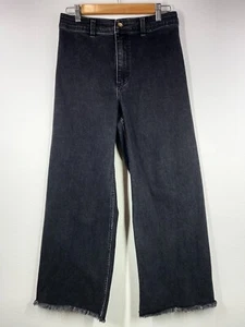 Billabong Jeans 27x27 Wide Leg High Rise Black Billabong Womens Jeans Raw Hem 27 - Picture 1 of 15
