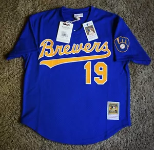 ROBIN YOUNT auto Cooperstown-Mitchell & Ness Jersey - Schwartz Sports sticker - Picture 1 of 7