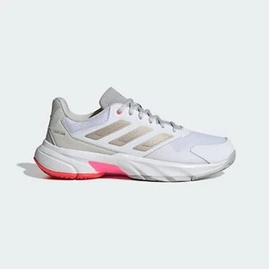 adidas CourtJam Control 3 Womens Tennis Trainers Shoes White / Pink - Picture 1 of 9
