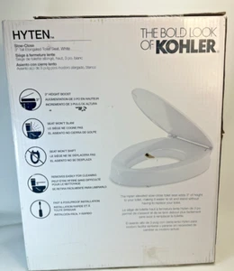 Sedile WC allungato KOHLER Hyten 3" rialzato silenzioso-chiuso - Bianco 25875-0 nuovo - Foto 1 di 10