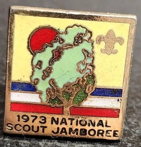 1973 National Scout Jamboree Enamel Pin Badge - Vintage Scouting Collectible - Picture 1 of 5