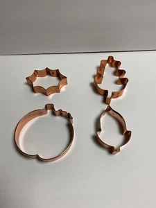 Copper Cookie Cutters Set of 4 Fall Shapes Crate and Barrell - Bild 1 von 10
