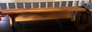 Vtg Solid Wood Farmhouse Country Decor Wheat Shelf ~ 24"L x 5”W x 6"H - Picture 1 of 6