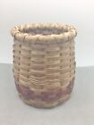 Handmade Woven Basket Utensil Holder Storage / Wine Gift Round 6.75 t Tapered