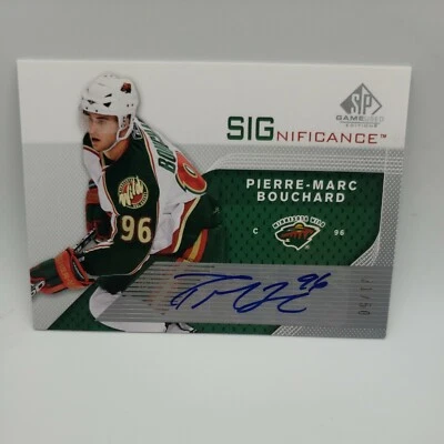 2007-08 SP Game Used SIGnificance Pierre-Marc Bouchard /50 Auto - #S-PI - Image 1 of 4