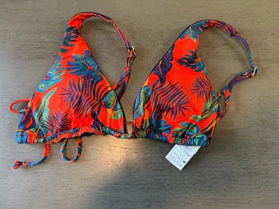 NUEVO Hojas Naranja L ESPACIO Traje De Baño Bikini Top Talla XS Foto 1 de 2