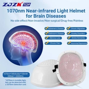 1070nm NIR Light Therapy Brain Helmet for Parkinson Depression Cognitive Boost - Picture 1 of 21