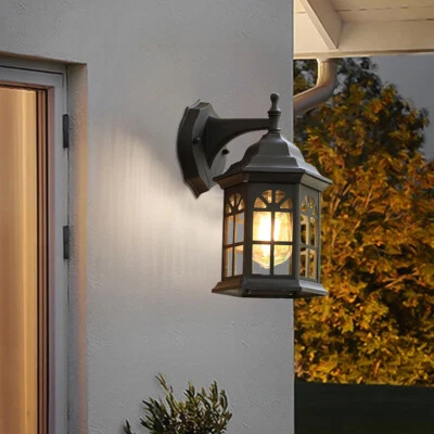 Wall Sconce Lantern Light Rustic External Balcony Lamp Post Porch Patio Lighting - Image 1 of 4