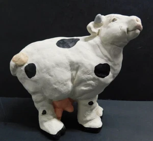 Dreamsicle "Black and White Cow" With Blue Horns Figurine 1991 - Picture 1 of 6
