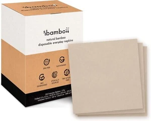 250 Pack 100% Bamboo Everyday Napkins - 2-Ply FSC Certified Lunch & Dinner | for - Picture 1 of 1