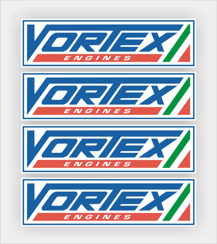 4x Vortex (Tony Kart) Self Adhesive Graphics, Sticker. Karting, F100. (15cm) - image 1 of 1