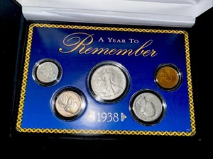 American Coin Treasures Year To Remember Coin Box Set 1938 - Imagen 1 de 3