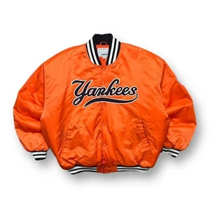 Vintage 90's MLB Starter New York Yankees Satin Bomber Sports Jacket - Picture 1 of 4