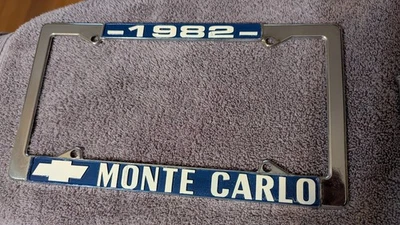 Nuevo marco de matrícula Blem cromado "1982 Monte Carlo" cupé Chevy cupé  Foto 1 de 4