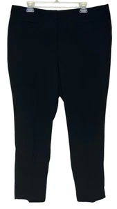 J Crew 365 Black Straight Leg Trousers Workwear Ankle Pants Women’s Size 16 - Picture 1 of 6