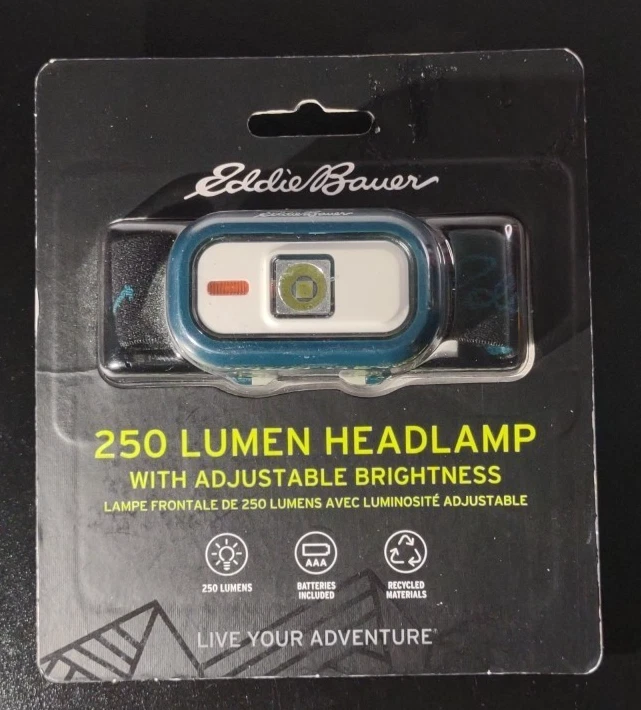 Farol Eddie Bauer 250 lúmens com brilho selecionável azul -Novo lacrado - Imagem 1 de 4