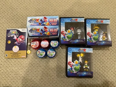 RARE Super Mario Galaxy 1 2 Lot Nintendo Wii Japan Keychains Yo Yo Candy Coin - Image 1 of 4