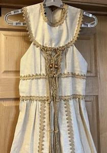 VTG Gunne Sax by Jessica Maxi Dress 70s Boho Macrame Lace Trim Cottagecore Sz 5 - Photo 1/17