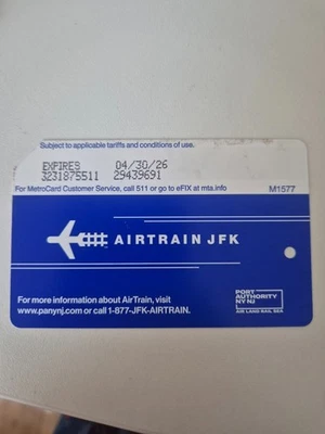 MTA Metro Card JFK Train 4 Fahrten - Bild 1 von 2