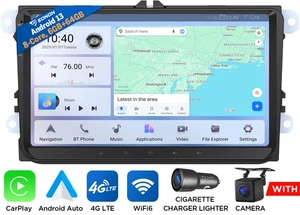 2 DIN Android 13 6+64 9" Autoradio VW Golf 5 6 Plus Touran Tiguan Passat B6 Navi - Bild 1 von 24