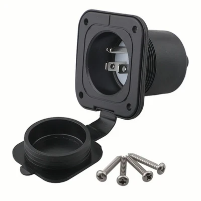 Flanged Power Socket Weatherproof 3750W 50Hz/60Hz AC Port IP65 NEMA 5-15P - Image 1 of 4