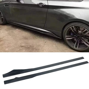 Para BMW Serie 2 F22 235i 240i F23 F87 M2 2014-2021 faldón lateral divisor de labios negro - Imagen 1 de 11