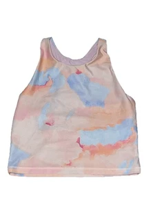 DSG Girls' Performance Bra Tank Swim Top Summer Watercolor Size Medium 10/12 - Picture 1 of 4