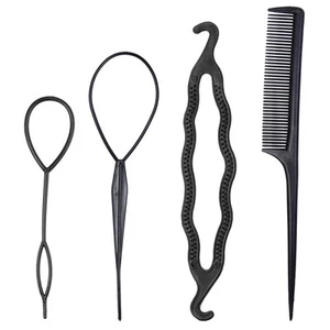 Juego de 4 pinzas de viaje Miss Banana para plancha de pelo para hacer cola de caballo trenzada - Imagen 1 de 11