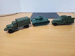 (3) Vintage Auburn Toy Tank, Truck, Armored Truck - Picture 1 of 10