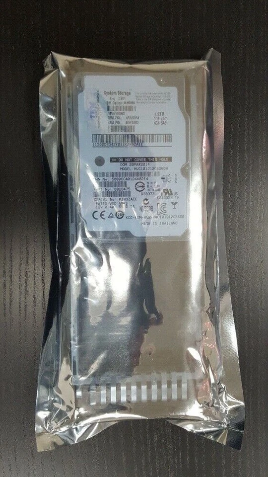 For Lenovo / IBM 46W0984 46W0983 46W0980 1.2TB SAS 6G 10K SFF EXP2524 HARD DRIVE - Image 1 of 1